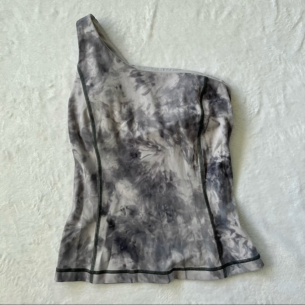 Rare Perfect Condition Lululemon One Shoulder Marble Athletic Tank Top